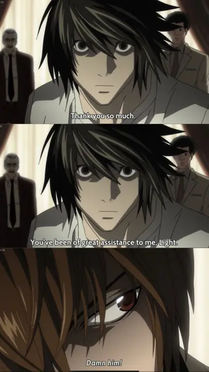 Adegan anime Death Note yang menegangkan