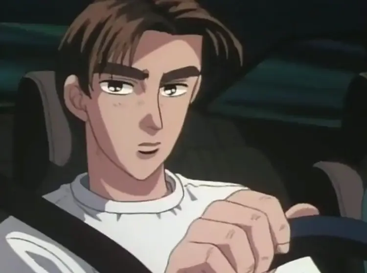 Gambar screenshot adegan balapan Initial D