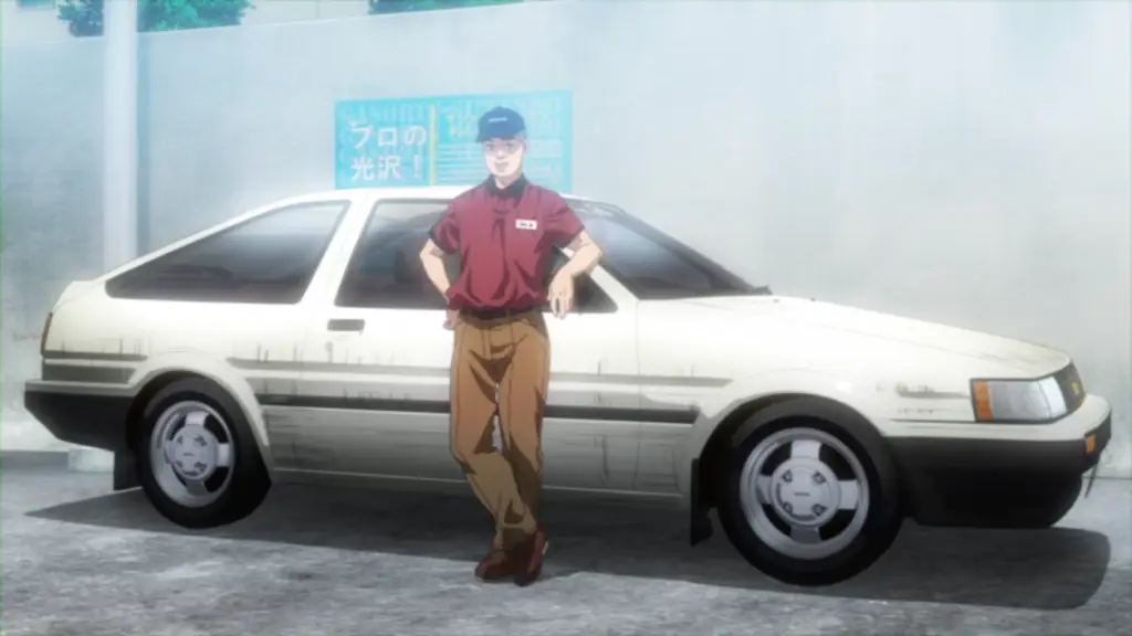 Adegan anime Initial D yang menegangkan