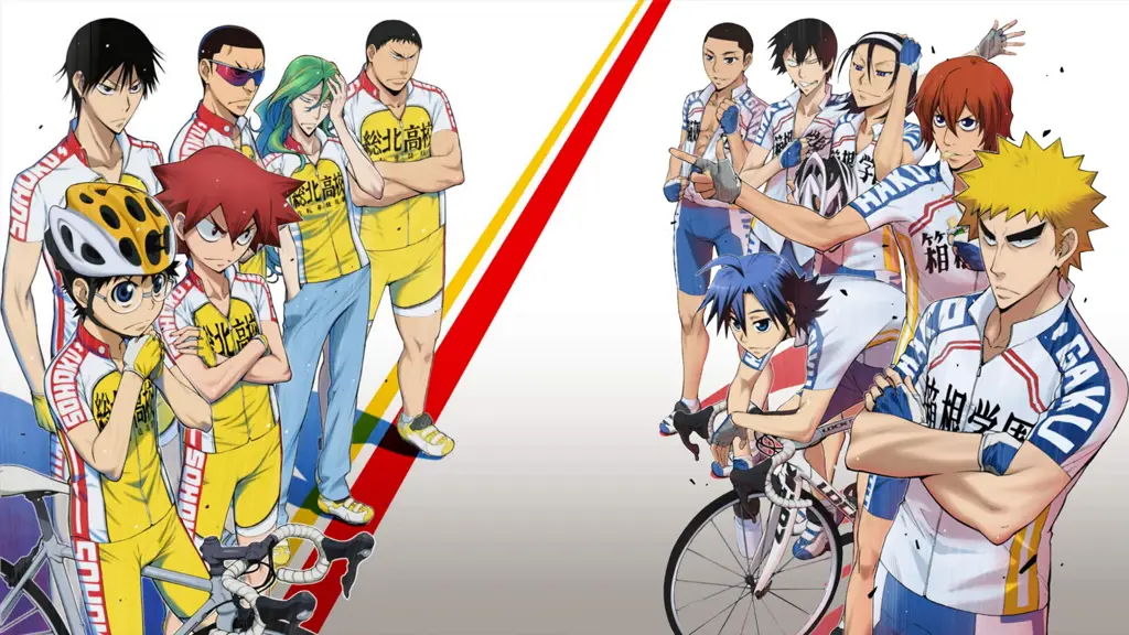 Adegan bersepeda intens dari Yowamushi Pedal