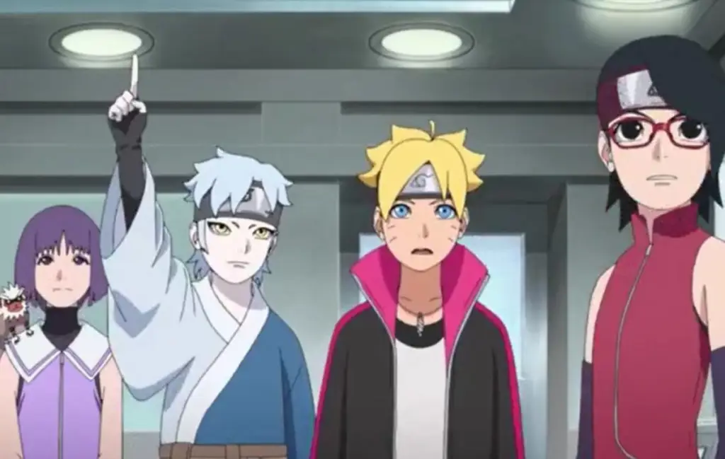 Screenshot adegan seru dari Boruto episode 191