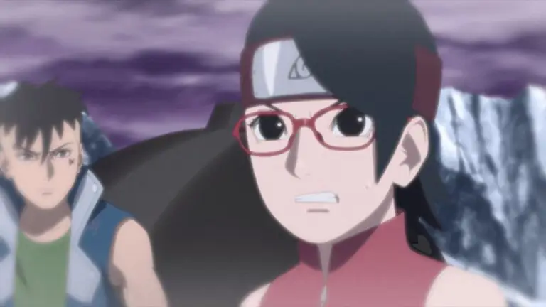 Screenshot adegan penting dari Boruto Episode 208