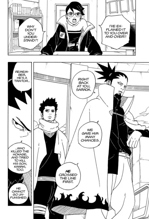 Adegan dramatis dari Boruto Two Blue Vortex Chapter 81