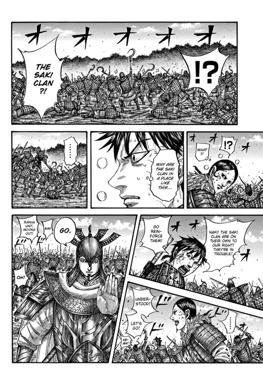 Momen menegangkan dalam Kingdom Chapter 794 Gambar yang menampilkan panel menarik dari Kingdom chapter 794