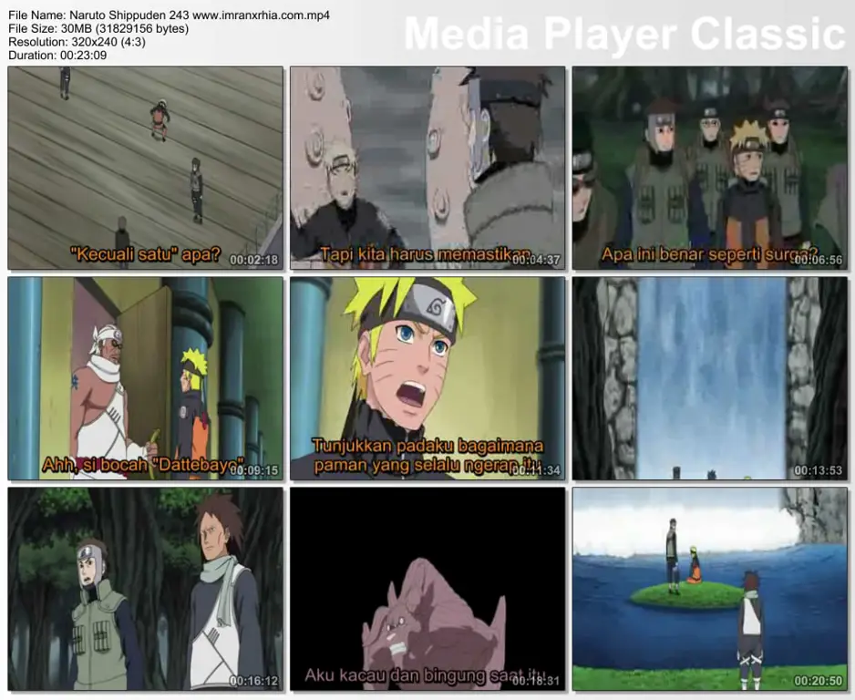 Screenshot adegan penting dari Naruto Shippuden episode 350