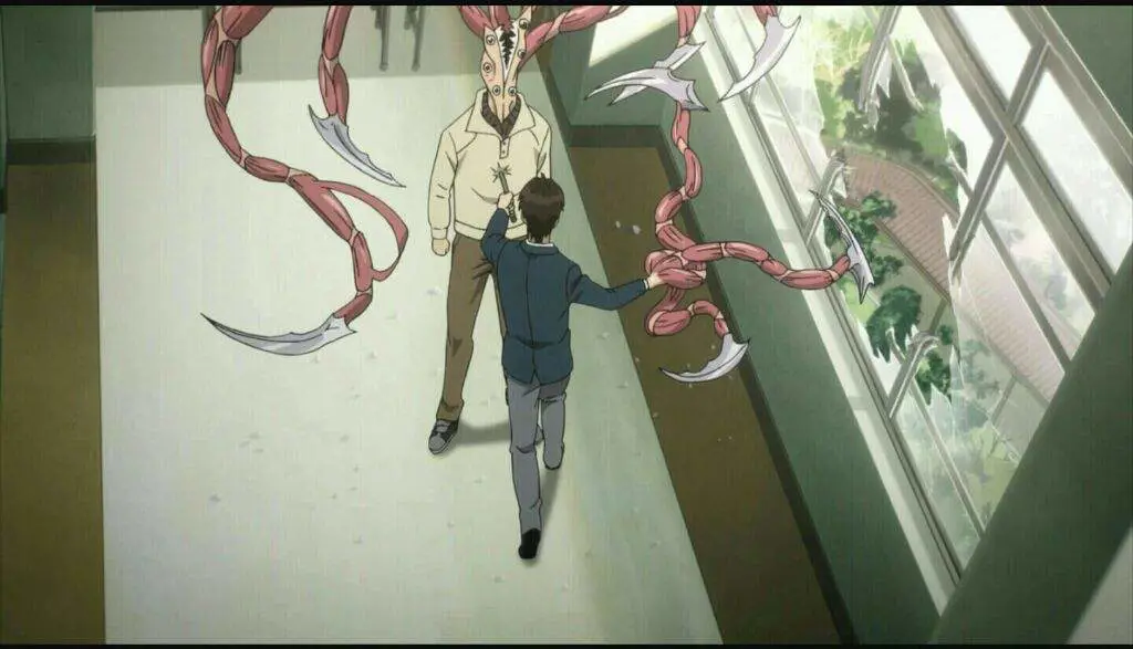 Adegan menegangkan dari anime Parasyte