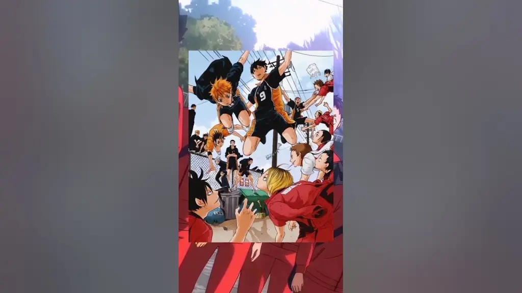 Gambar pertandingan voli antara Karasuno dan Aoba Johsai