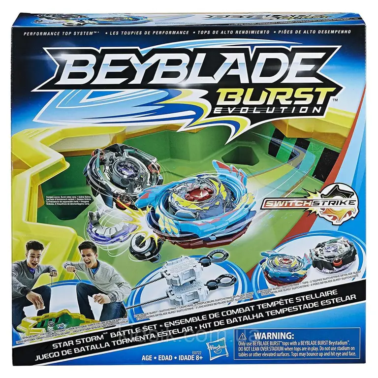 Adegan pertarungan dalam Beyblade Burst Evolution