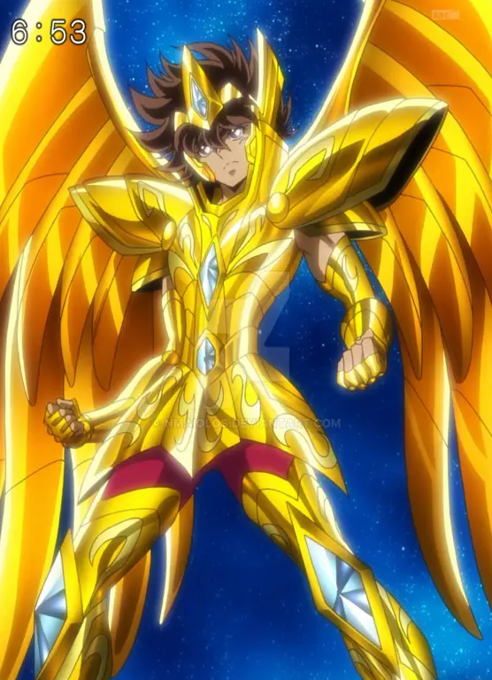 Adegan pertarungan yang menegangkan dalam Saint Seiya Omega