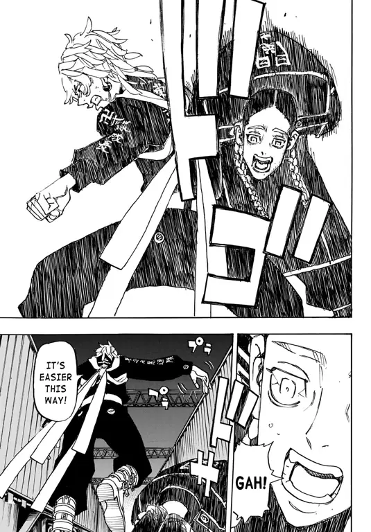 Gambar yang menampilkan adegan penting dari Tokyo Revengers Chapter 224