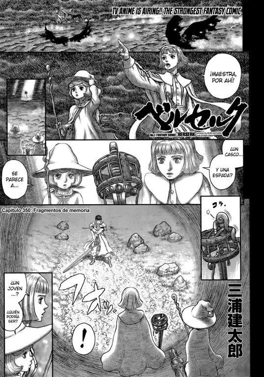 Panel manga Berserk chapter 350 yang menegangkan