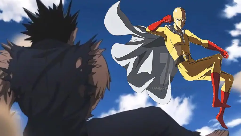 Screenshot adegan seru dari One Punch Man season 2 episode 9