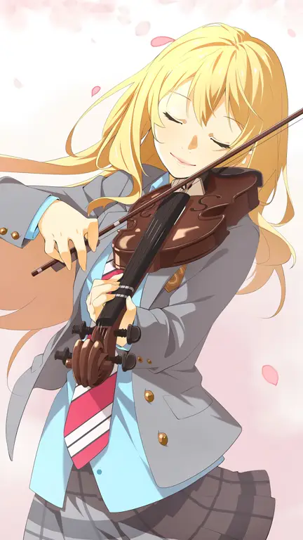 Adegan anime Shigatsu wa Kimi no Uso yang menyentuh