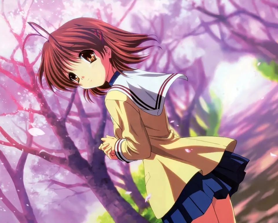 Screenshot adegan mengharukan dari Clannad Episode 25