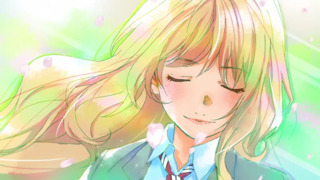 Adegan anime Shigatsu wa Kimi no Uso