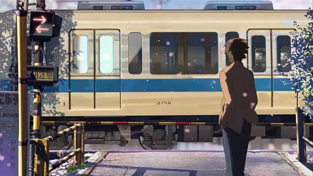 Adegan kereta api yang ikonik dalam film 5 Centimeters Per Second