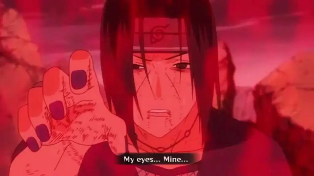 Gambar adegan kematian Itachi Uchiha