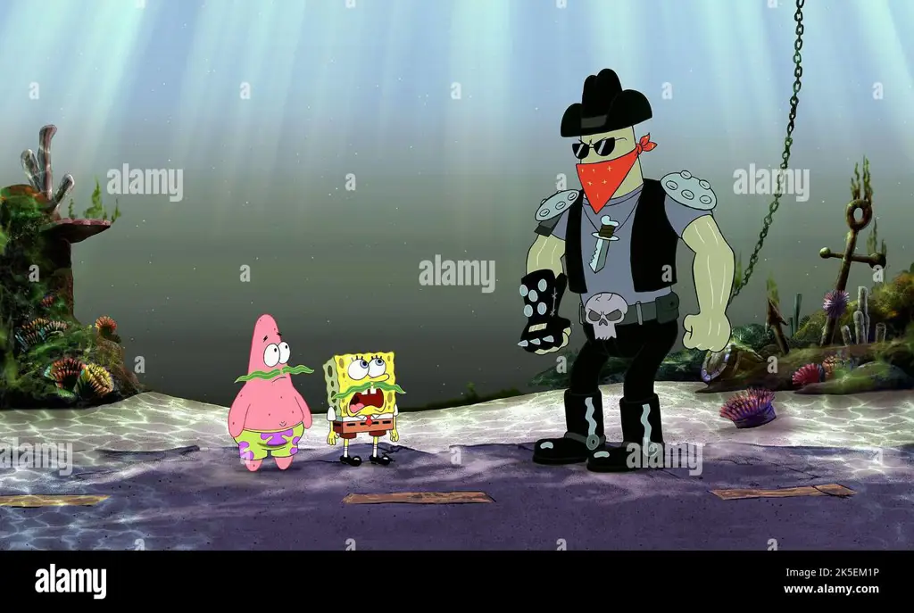 SpongeBob dan teman-temannya menonton film bersama