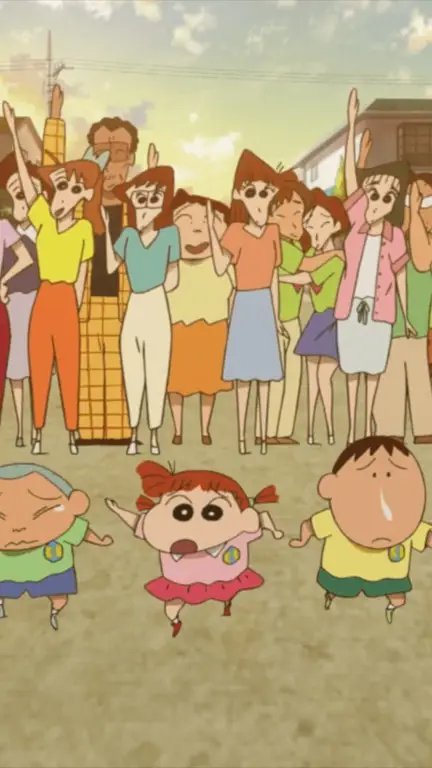 Shinchan dan teman-temannya menonton film bersama