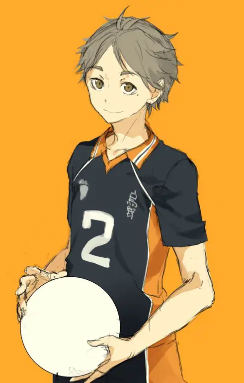 Gambar momen-momen penting Sugawara Koushi dalam Haikyuu!!