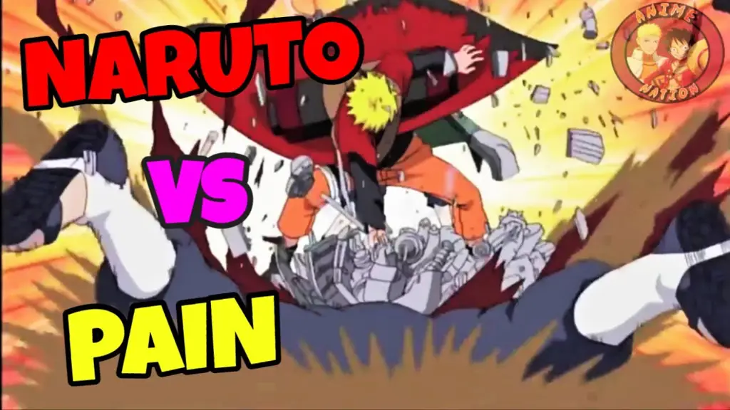 Naruto melawan Pain dalam pertarungan yang sangat sengit