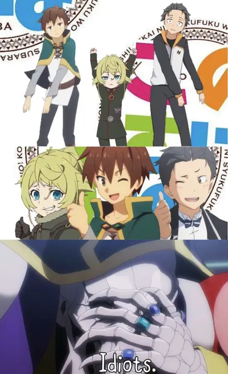 Gambar adegan lucu dari Isekai Quartet