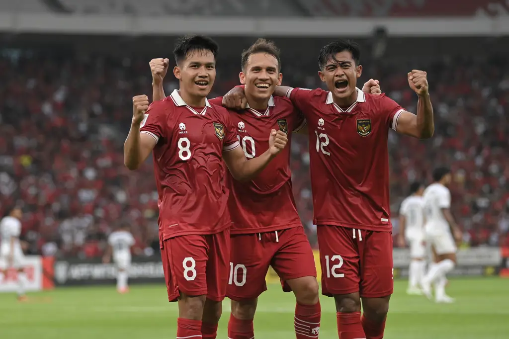 Pertandingan sepak bola antara Indonesia dan Kamboja