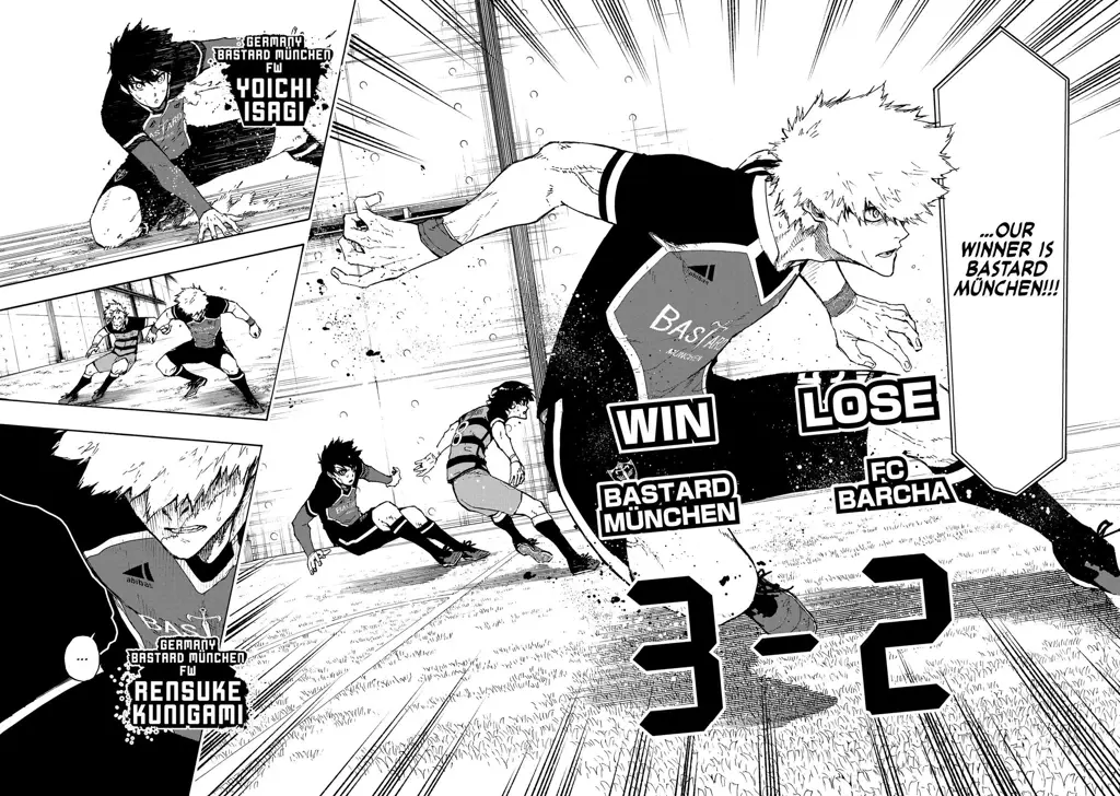 Momen-momen menegangkan dalam Blue Lock 168 Cuplikan adegan menegangkan dari Blue Lock chapter 168
