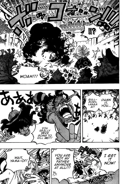 Cuplikan adegan penting dari One Piece chapter 986