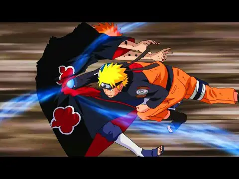 Cuplikan adegan pertarungan Naruto vs Pain