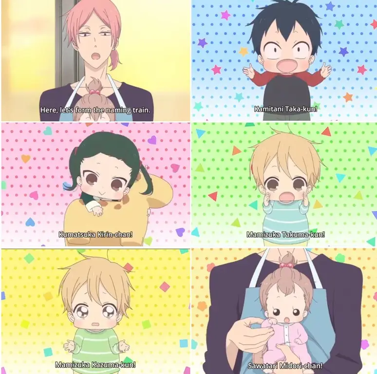 Gambar adegan mengharukan dalam Babysitters Gakuen