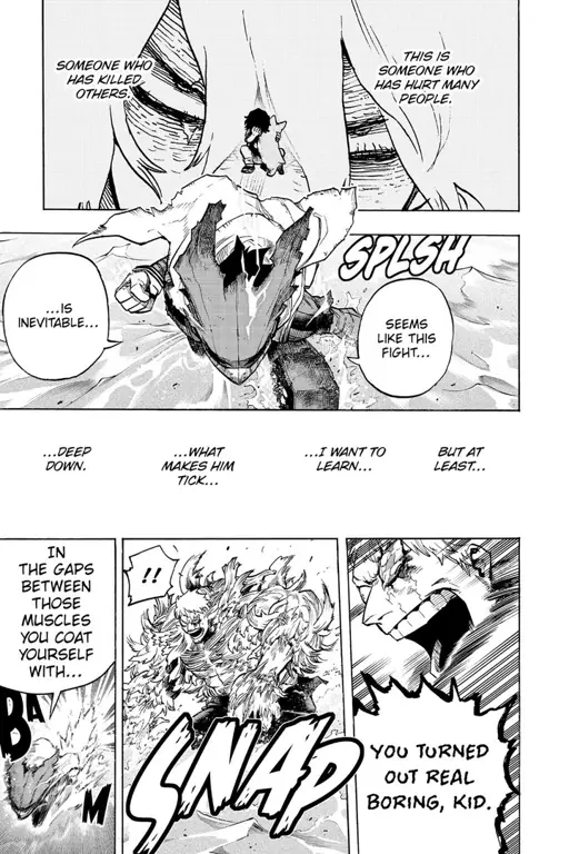 Gambar-gambar adegan penting dari Boku no Hero Academia chapter 308