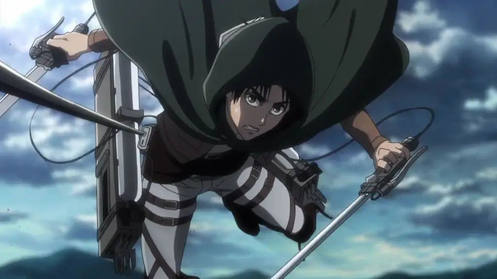 Gambar adegan kunci dari Attack on Titan season 3 episode 13