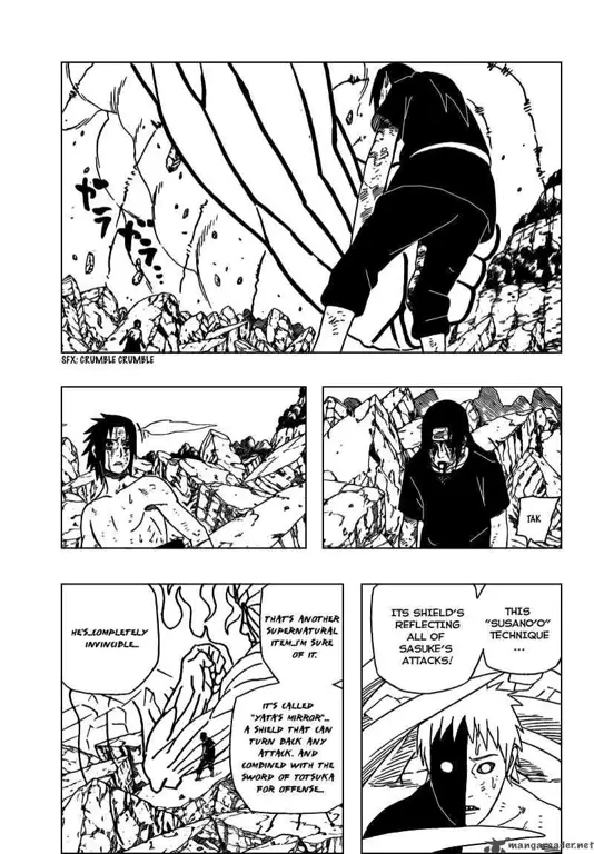 Gambar adegan penting dari Naruto chapter 393