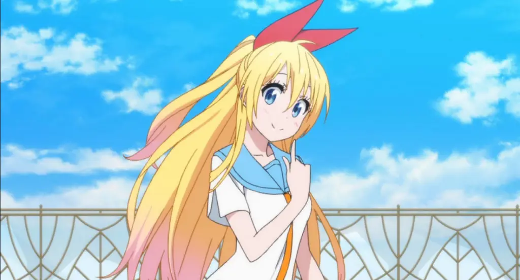 Gambar adegan romantis dari anime Nisekoi