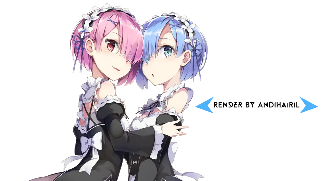 Gambar adegan terbaik Rem dan Ram dalam anime Re:Zero