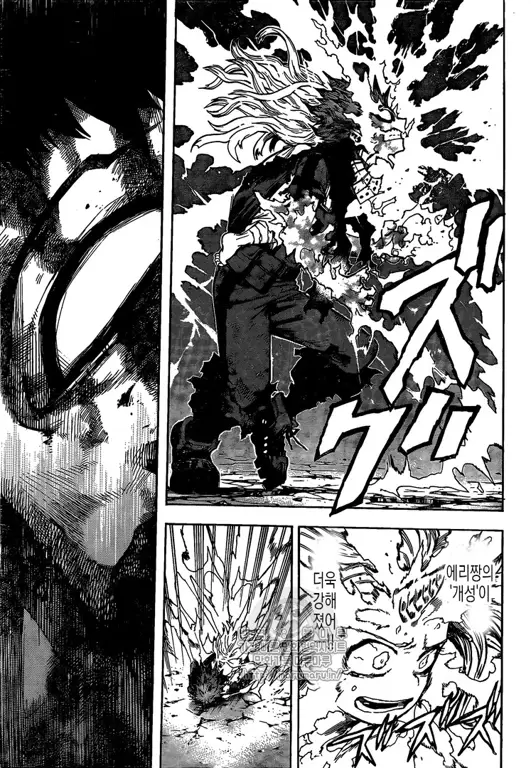 Gambar momen penting di Boku no Hero Academia Chapter 190