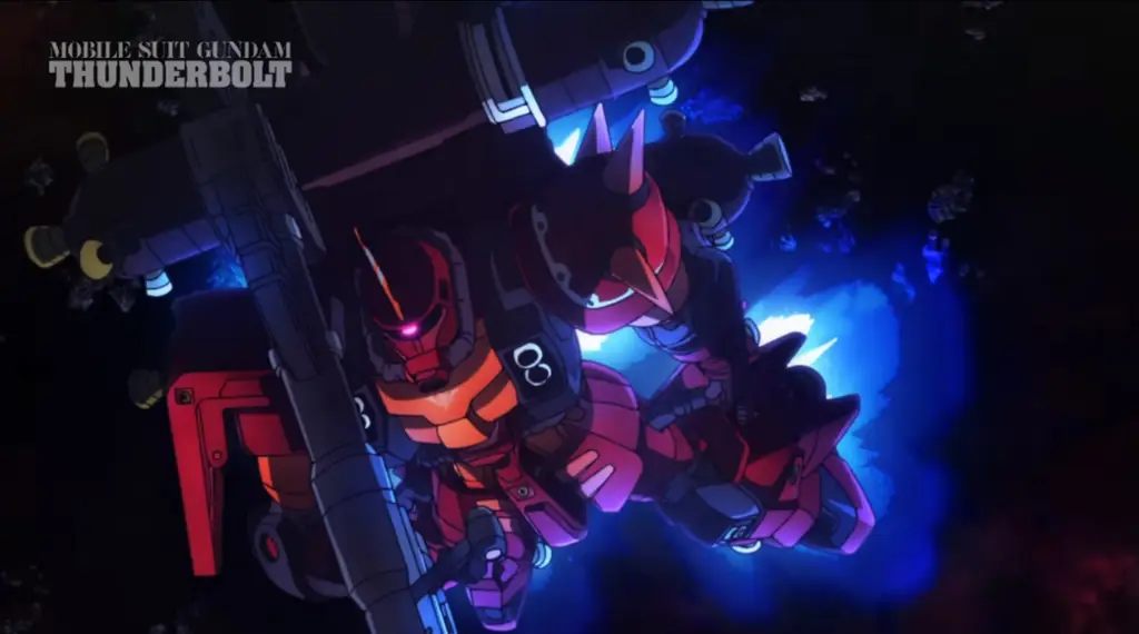 Adegan kunci dari Gundam Thunderbolt Episode 2