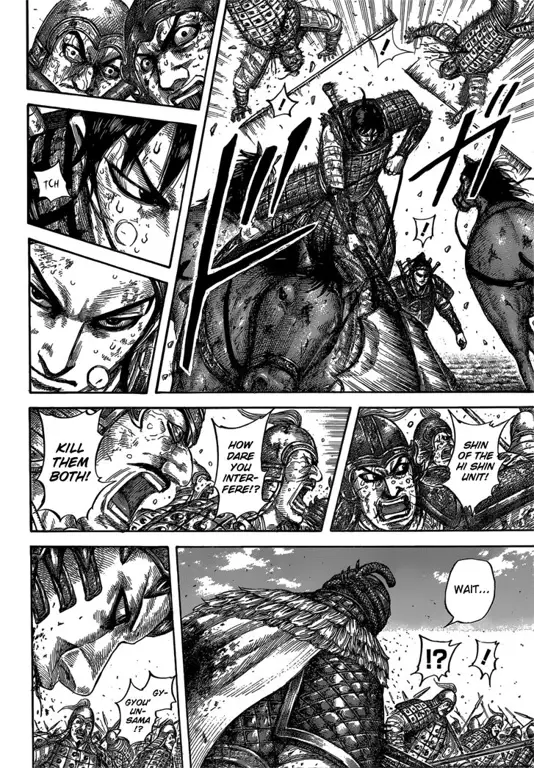 Cuplikan adegan menegangkan dari Kingdom chapter 810