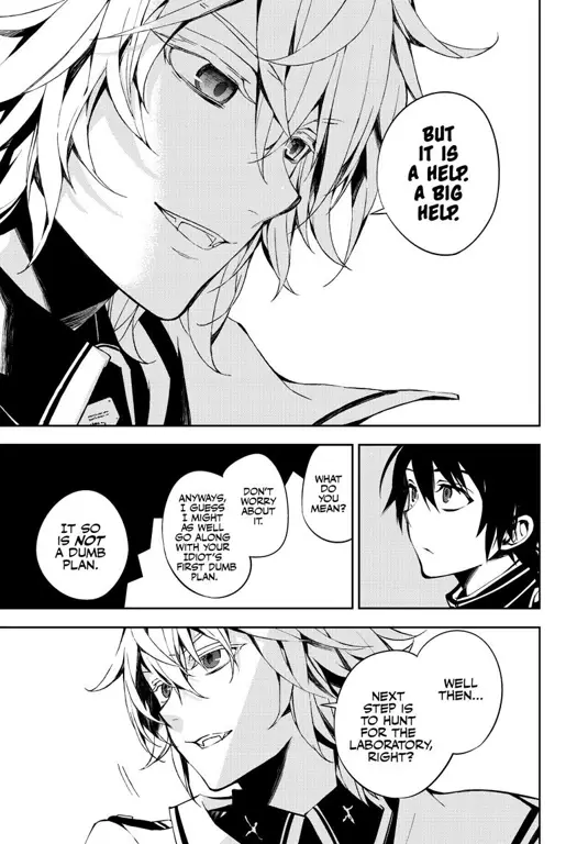 Panel manga Owari no Seraph dari arc Nagoya