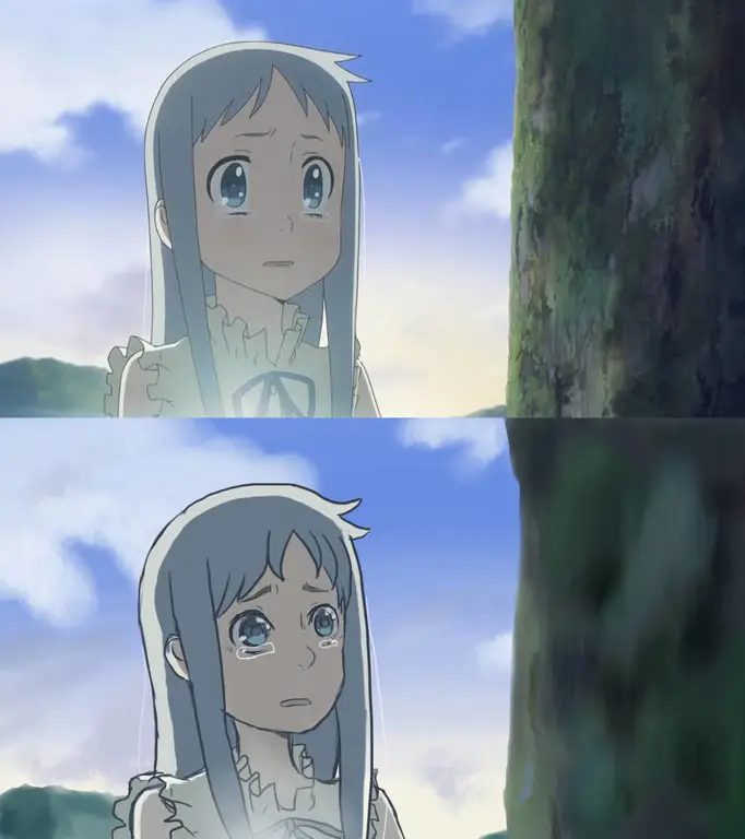 Cuplikan screenshot dari Anohana episode 2