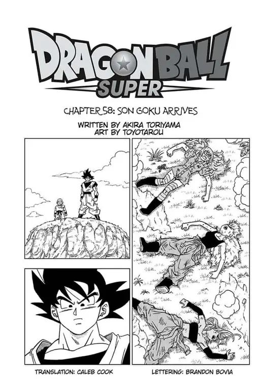 Gambar momen penting dari Dragon Ball Super chapter 58