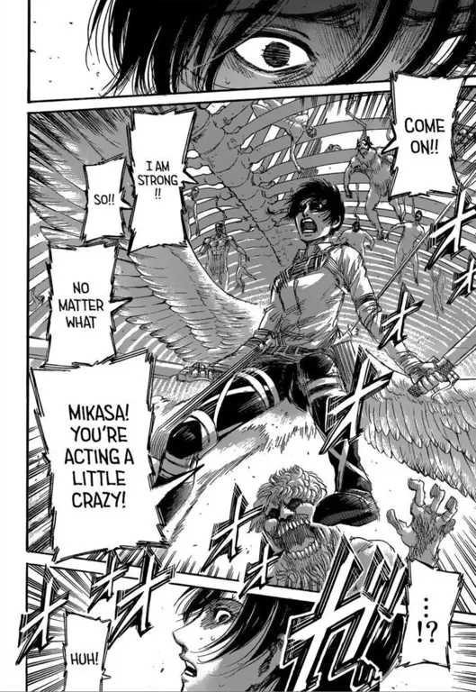 Gambar panel manga Shingeki no Kyojin chapter 81 yang menampilkan momen penting dalam cerita.