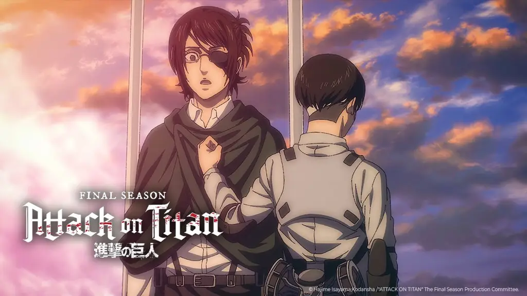 Screenshot adegan menegangkan dari Attack on Titan Season 4 Episode 10