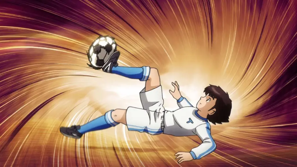 Screenshot adegan menegangkan dari Captain Tsubasa episode 51