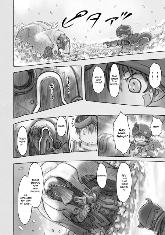 Gambar adegan penting dari Made in Abyss manga bab 67