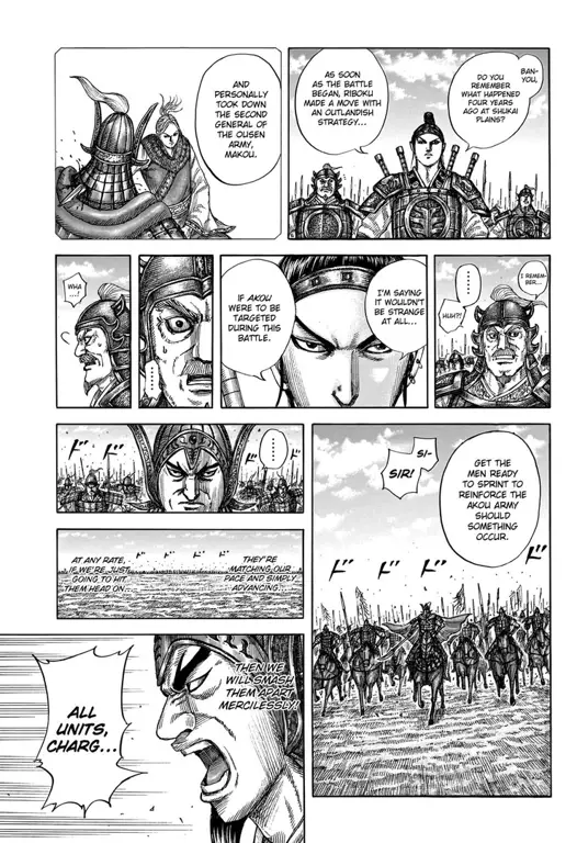 Gambar adegan penting di Kingdom chapter 774