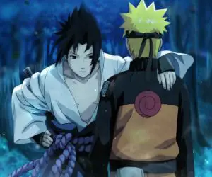 Gambar reuni Naruto dan Sasuke