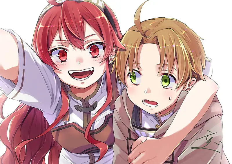 Gambar Rudeus dan Eris dalam Mushoku Tensei