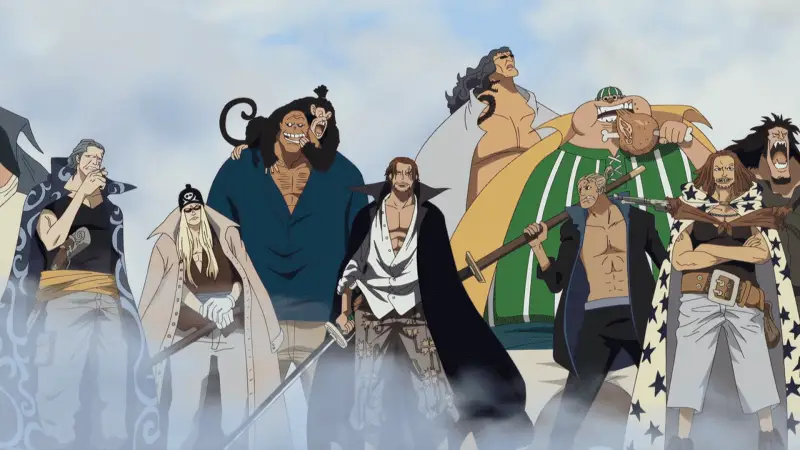 Gambar pertemuan Shanks dan Gorosei di One Piece